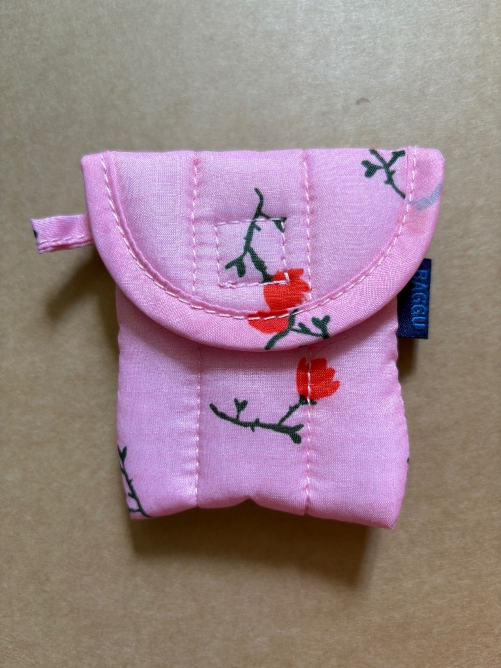Rare Painted Flower Baggu PUFFY Earbud Case
